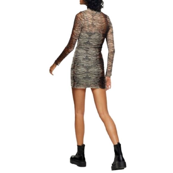 Topshop Zebra Print Mini Dress - Picture 3 of 4